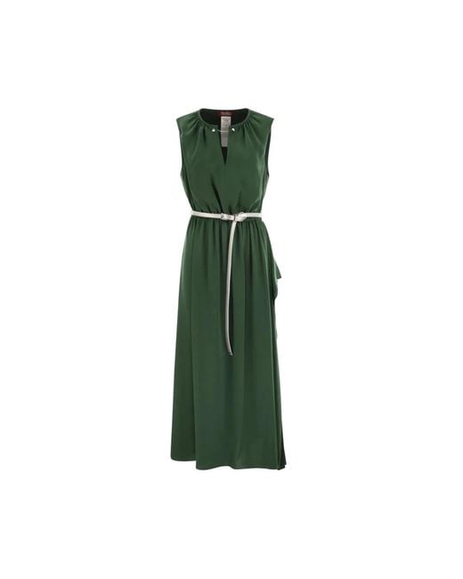 Max Mara Kleedjes ,Groen ,Katoen Elegante Amour Jurk in het Green