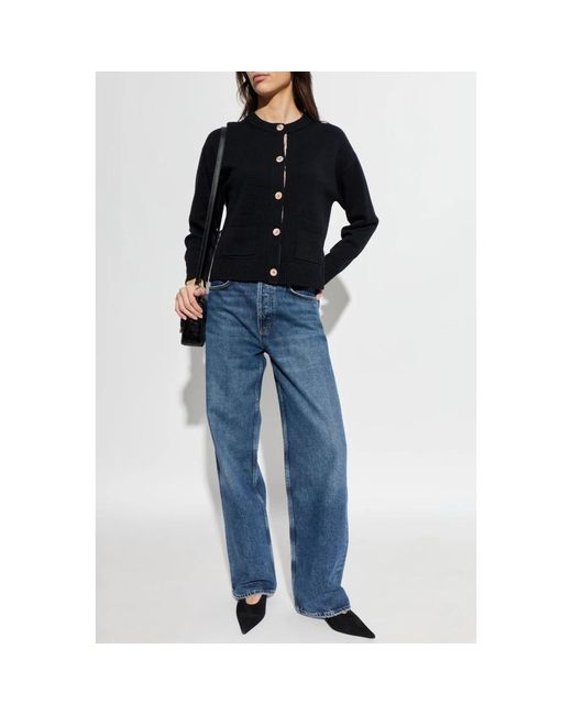 Paul Smith Truien & Vesten ,Zwart ,Katoen Swirl Placket Cardigan in het Blue