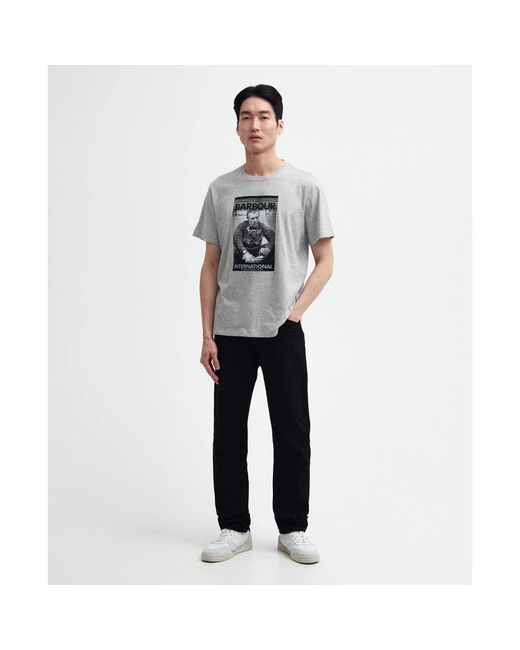 Barbour Gray T-Shirts for men