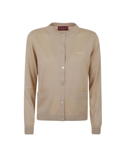 Gucci Natural Cashmere Knitwear