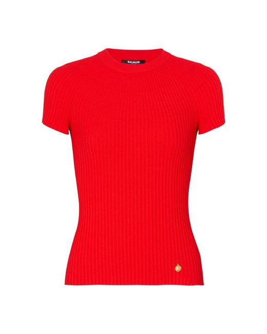 T-Shirts Balmain en coloris Red