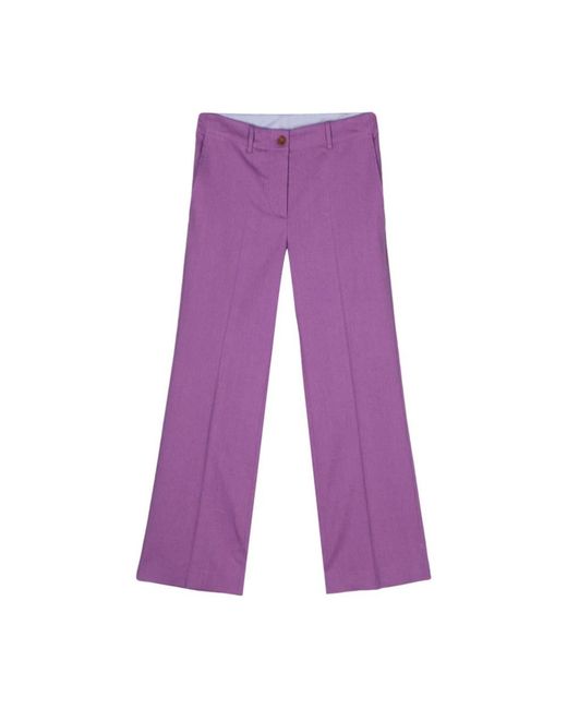Alysi Straight Trousers in het Purple