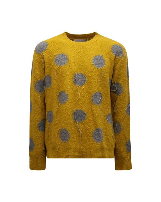 Round-Neck Knitwear Amaranto de hombre de color Yellow