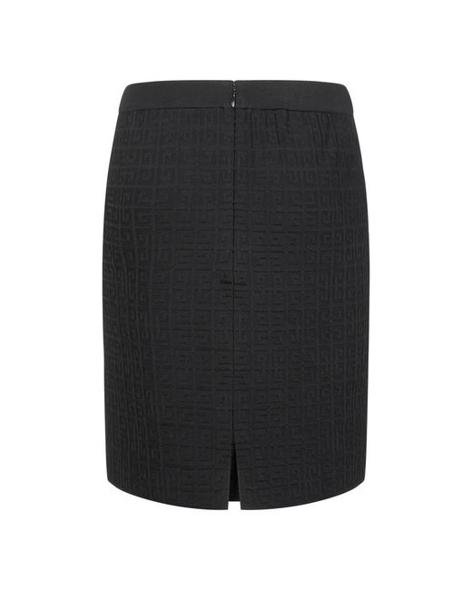 Givenchy Geometric Knit Pencil Skirt in het Black