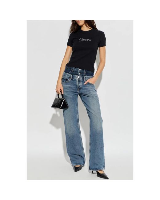 Agolde Jeans ,Blauw ,Katoen Elson Jeans in het Blue