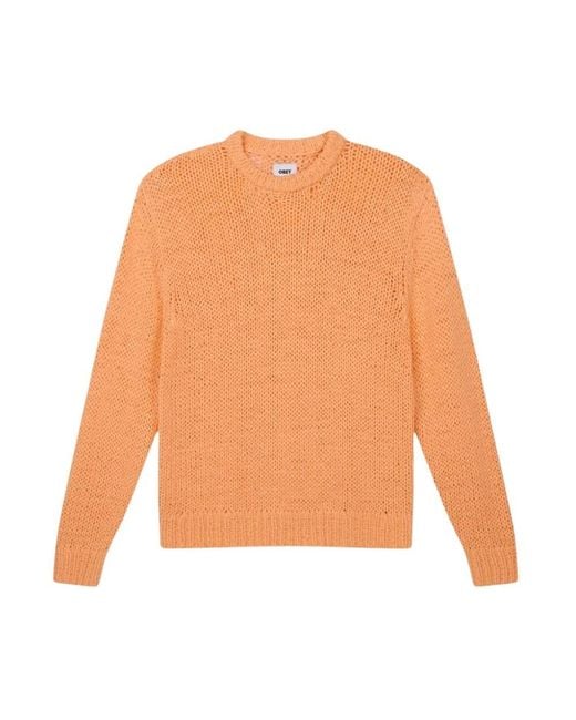 Round-Neck Knitwear Obey pour homme en coloris Orange