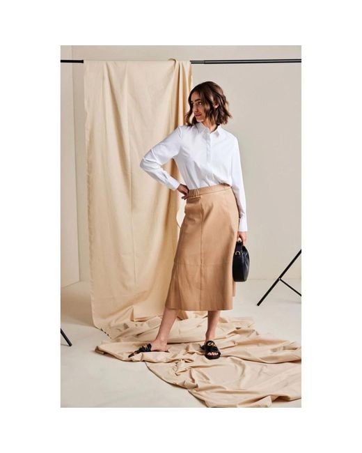 Btfcph Natural Midi Skirts