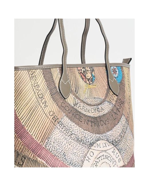 Gattinoni Gray Planetarium Shopper Bag