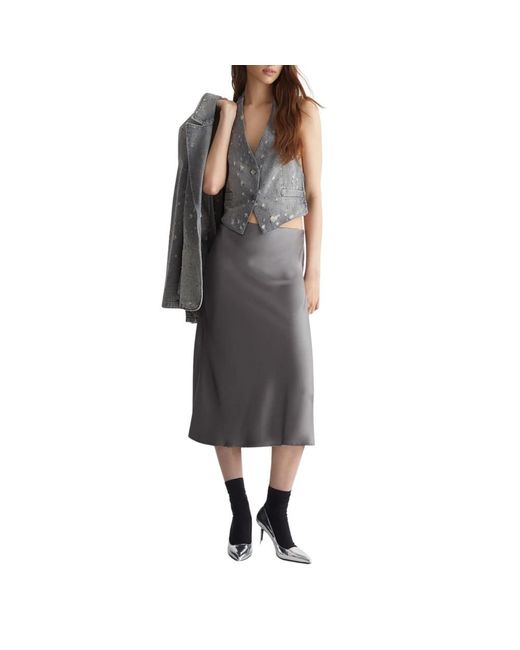 Liu Jo Gray Midi Skirts