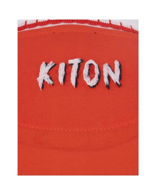 Kiton S poloshirt mit graffiti-logo in Red für Herren