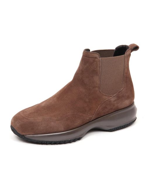 Hogan Brown Chelsea Boots