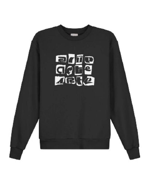 Arte' Black Sweatshirts for men