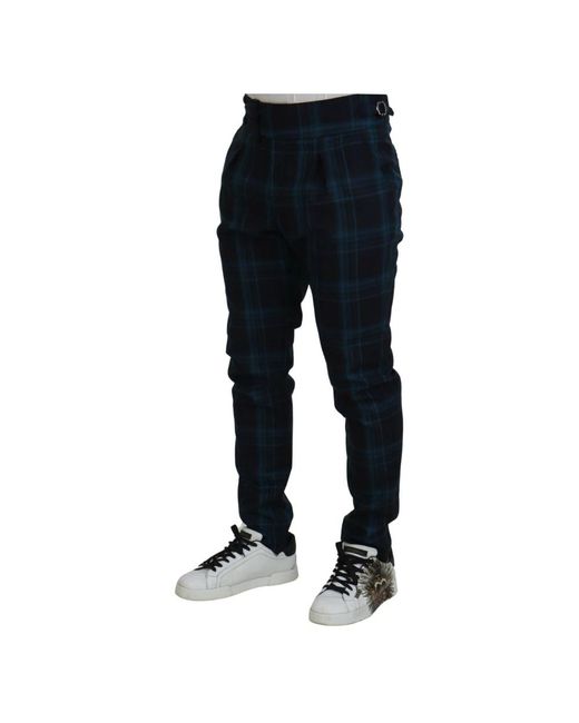 Dolce & Gabbana Blue Slim-Fit Trousers for men