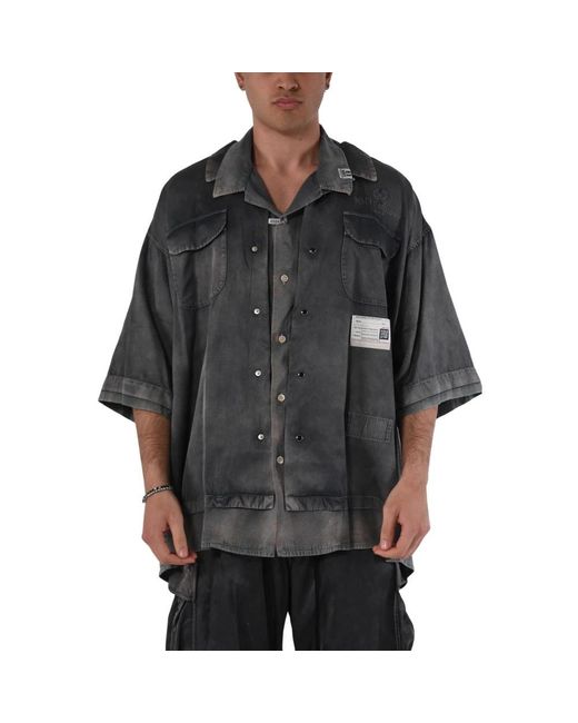 Maison Mihara Yasuhiro Black Short Sleeve Shirts for men