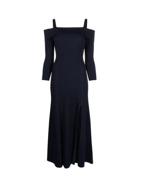 Maxi Dresses Ganni de color Blue