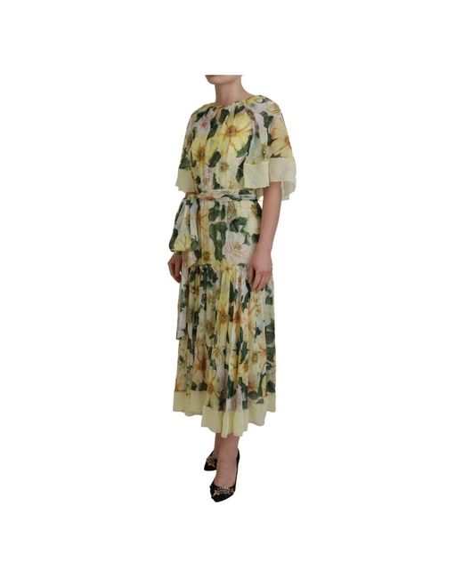 Dolce & Gabbana Green Maxi Dresses