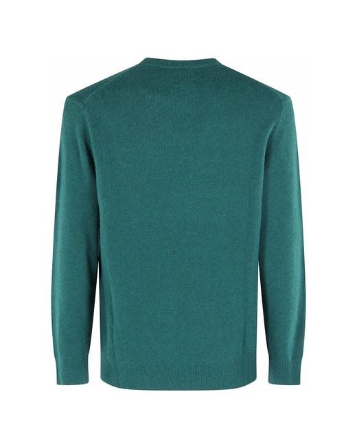 Mc2 Saint Barth Green Round-Neck Knitwear for men