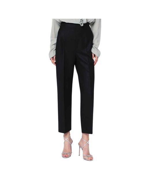 Alberta Ferretti Black Cropped Trousers