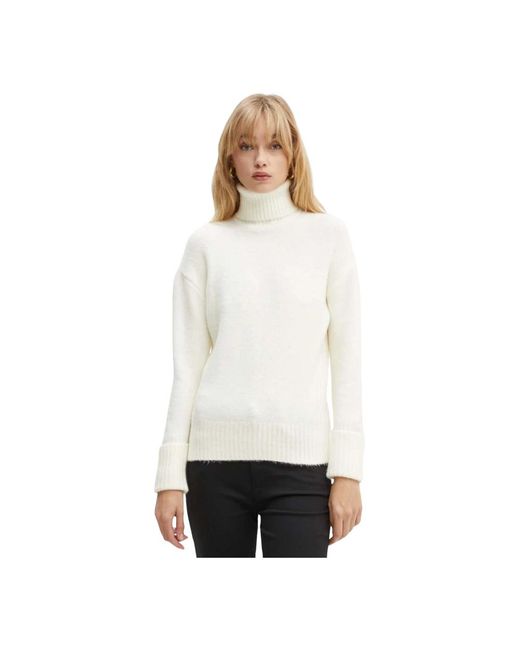 Silvian Heach Turtlenecks in het White