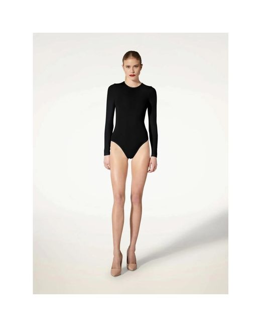 Wolford Tops ,Zwart ,Wol Zwart Berlin Body in het Black