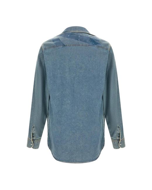 Maison Margiela Blue Denim Shirts for men