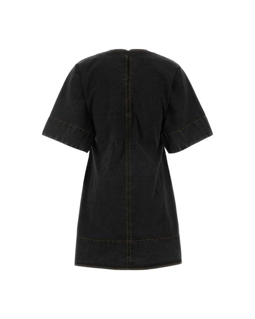 Ganni Black Shirt Dresses