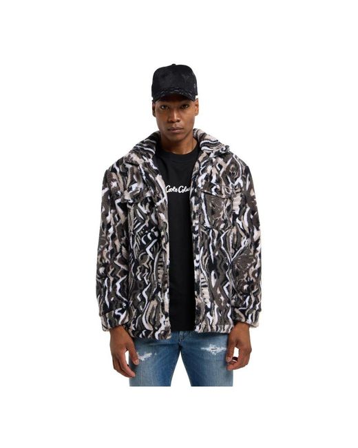 carlo colucci Gemütliche Teddyjacke in Black für Herren