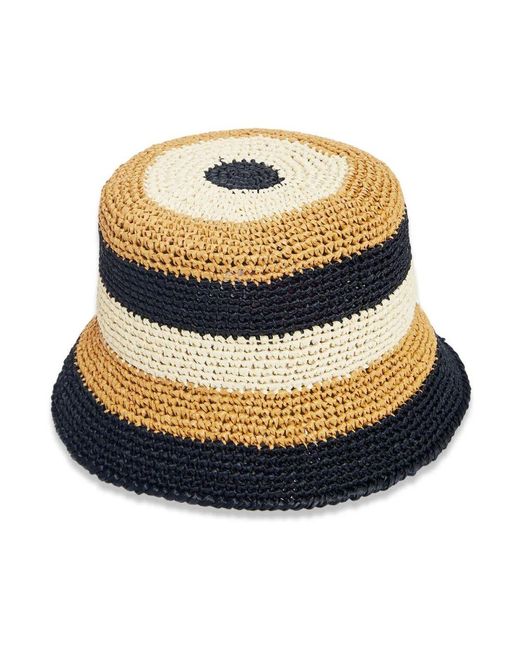 LaDoubleJ Natural Raffia bucket hat