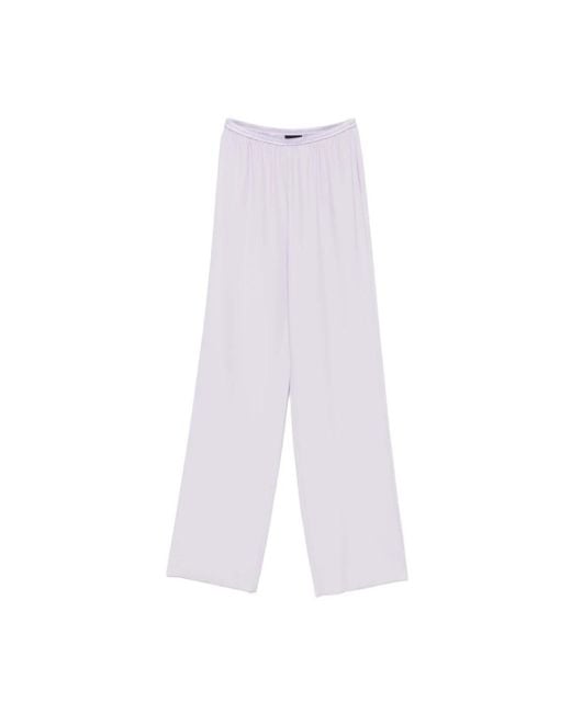Emporio Armani White Wide Trousers