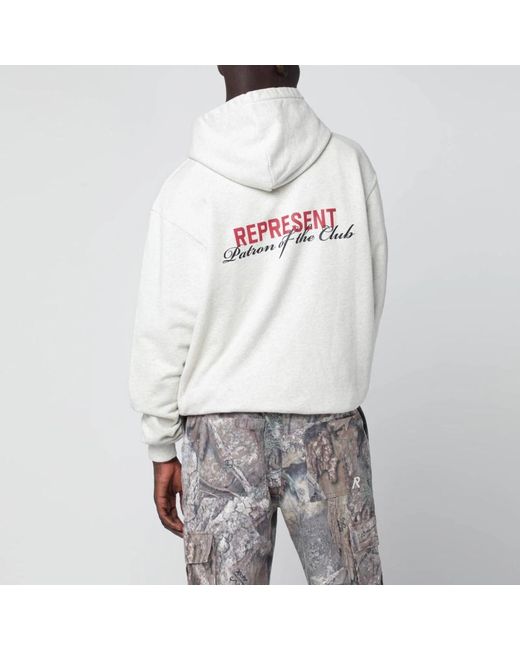 Represent Hoodies & Sweatvesten ,Katoen Patron Of The Club Hoodie in het Gray voor heren
