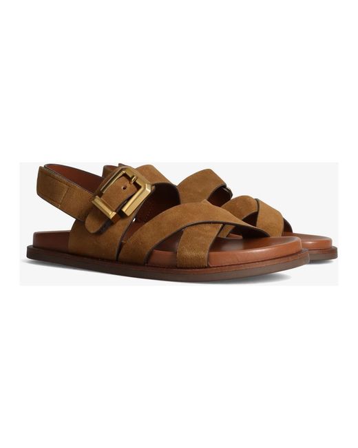 Alpe Brown Flat Sandals