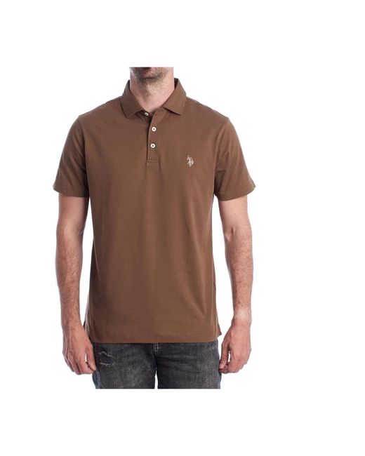 U.S. POLO ASSN. Brown Polo Shirts for men
