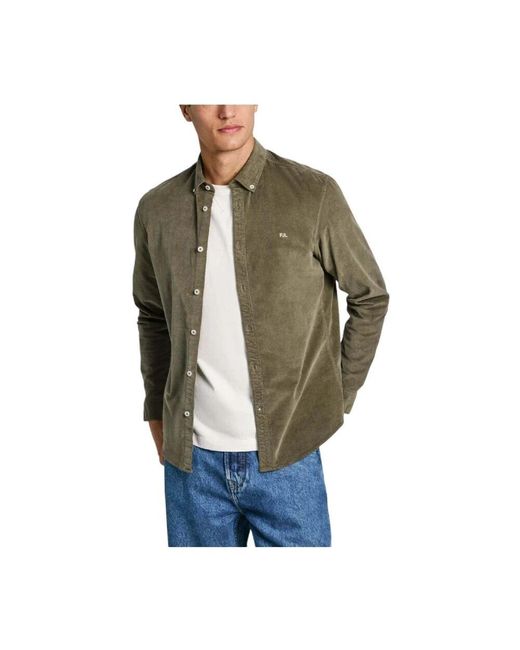 Pepe Jeans Vielseitiges casual hemd mit modernem design in Green für Herren