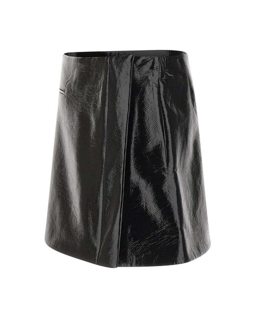 Courreges Rokken ,Zwart ,Katoen One Minute Vinyl Rok in het Black