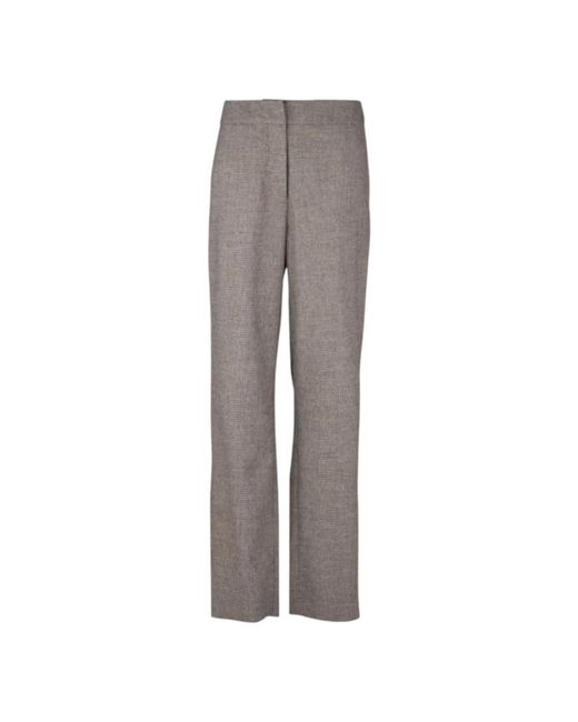Stenstroms Broeken ,Grijs ,Wol Jayda Rechte Broek in het Gray