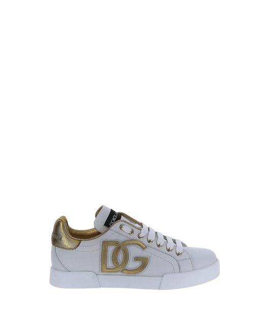Dolce & Gabbana Gray Leder portofino sneaker