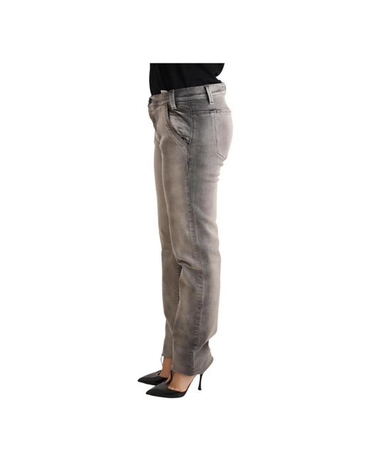 Ermanno Scervino Gray Slim-fit trousers