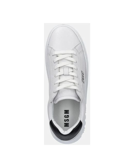 MSGM Metal Logo Sneakers in White für Herren