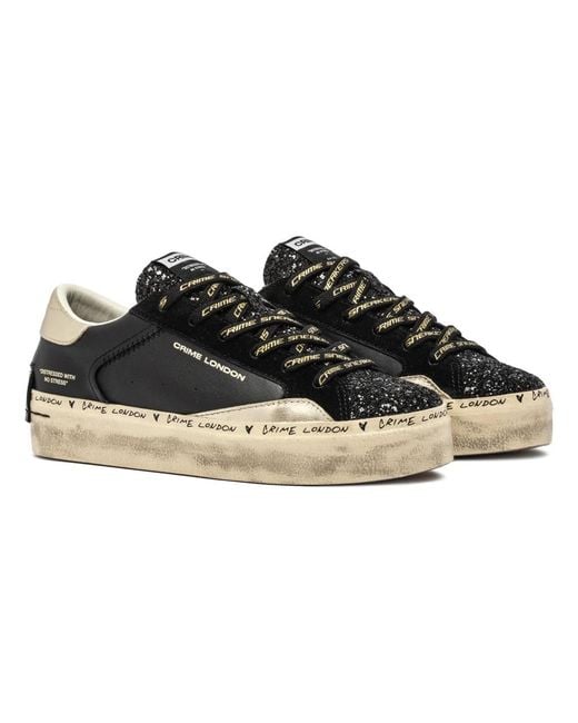 Crime London Black Sneakers