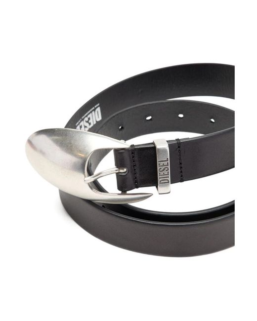 DIESEL Black Belts for men