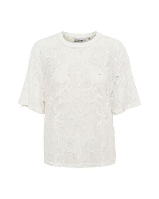 Karen By Simonsen White Weiße Oversized Tee Bluse