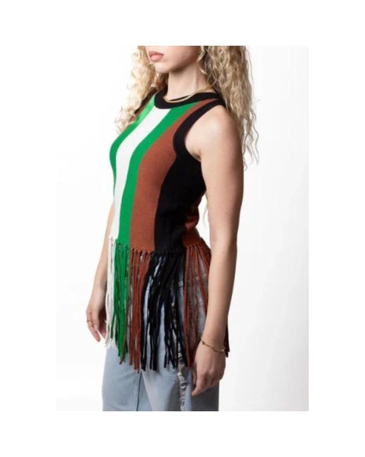 Silvian Heach Green Sleeveless Tops