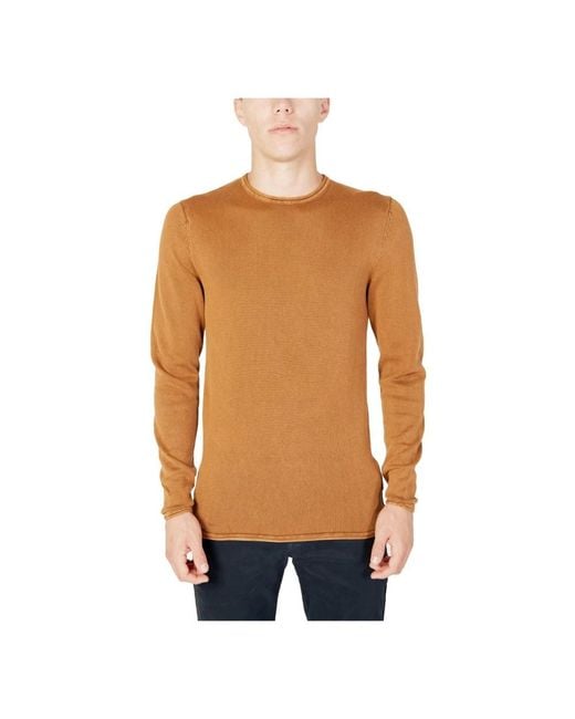 Only & Sons Natural Round-Neck Knitwear for men