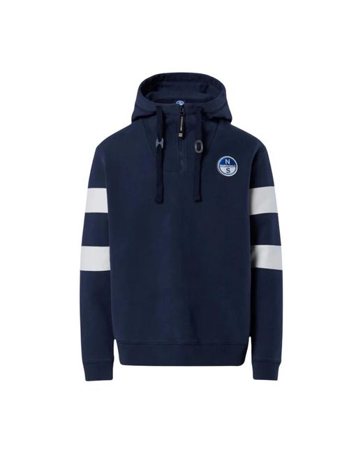 North Sails Blue Zip-Throughs for men