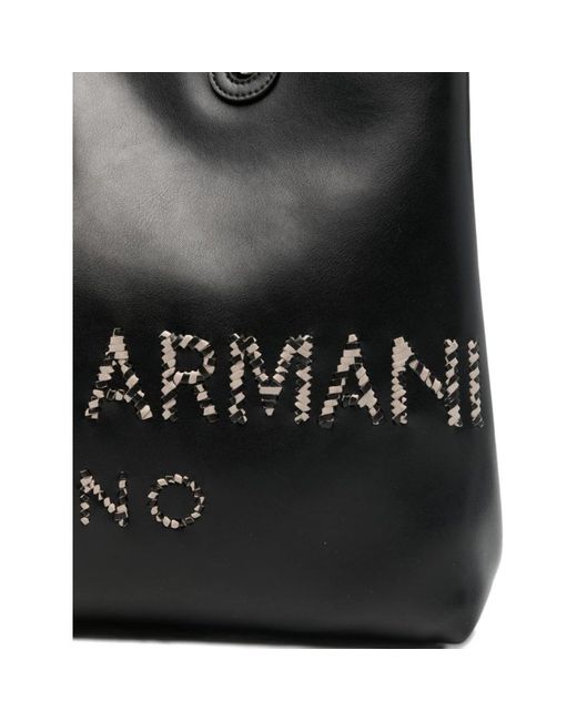 Emporio Armani Black Tote Bags