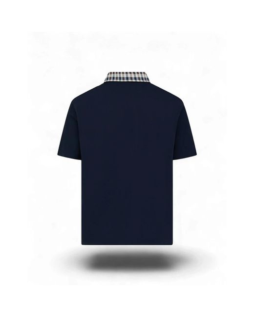 Aquascutum Blue Polo Shirts for men