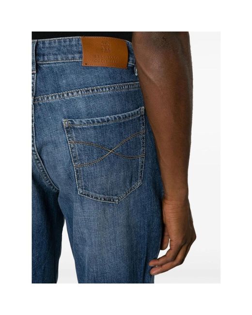 Brunello Cucinelli Blue Slim Fit Jeans for men