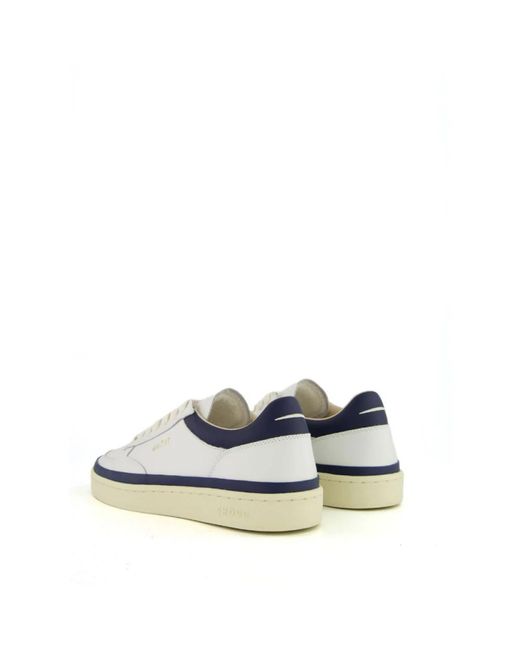 GHOUD VENICE Blaue Leder Low Top Sneakers in White für Herren