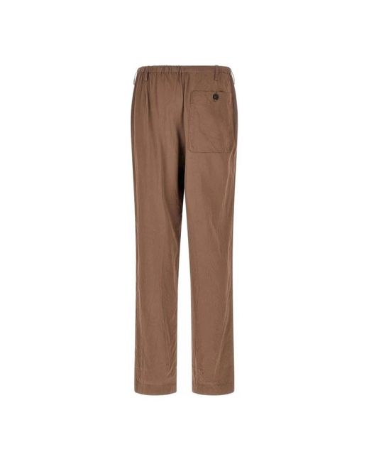 Dries Van Noten Brown Straight Trousers for men
