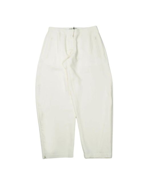 Studio Nicholson White Wide Trousers
